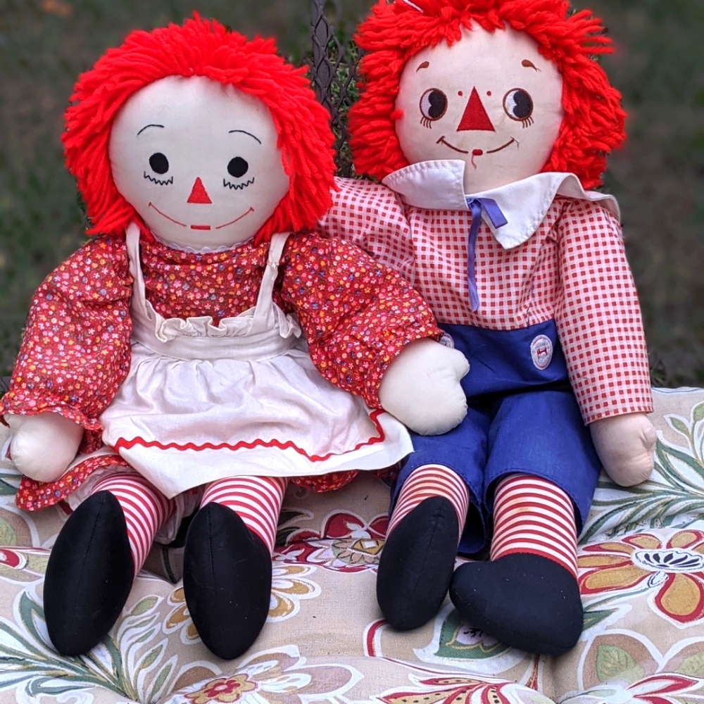 ♥️Raggedy Ann and Andy couple collectibles/rag dolls